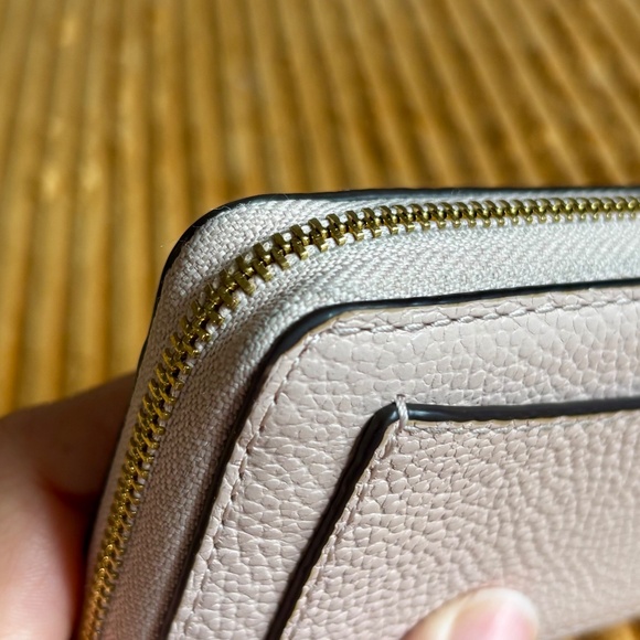 MICHAEL KORS Women's Small Zippy Jet Set Wallet Pebble Leather Soft Pink - Picture 13 of 14